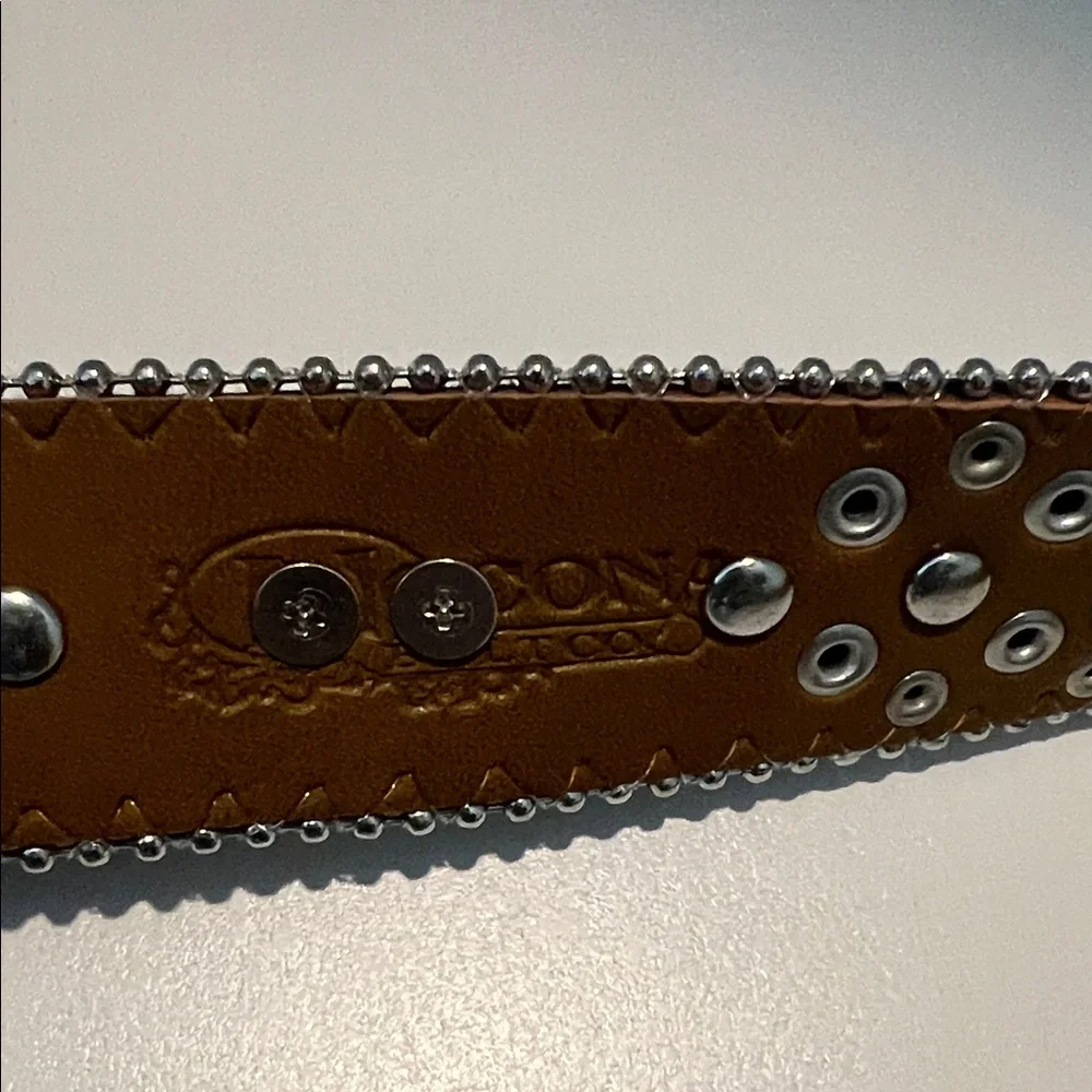Kids Brown and Pink Embellished Adjustable Belt